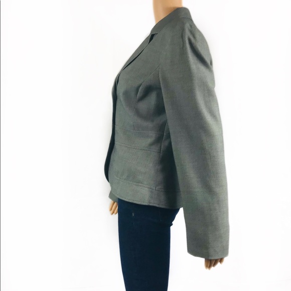 Calvin Klein Gray Stretch Blazer - Size 10 - Picture 6 of 9